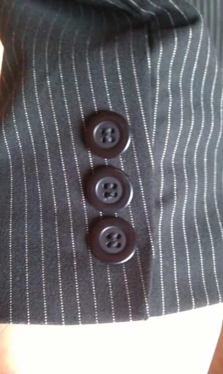 Dámsky kostým čierny s bielym pásikom, topshop,36