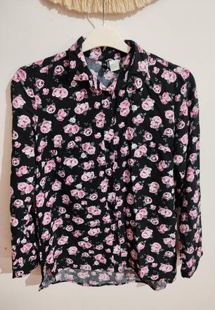 Kvietkovaná blúzka h&m, h&m,xs