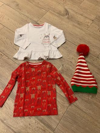 Ff vianočné tričká, tunika, čiapka 92/98, f&f,92
