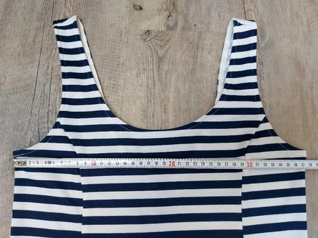 Pásikavé modrobiele saty, h&m,m