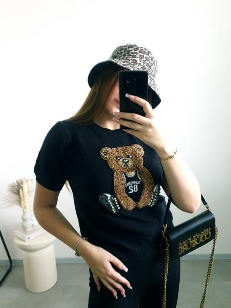 Svetríkový top s mackom m, m