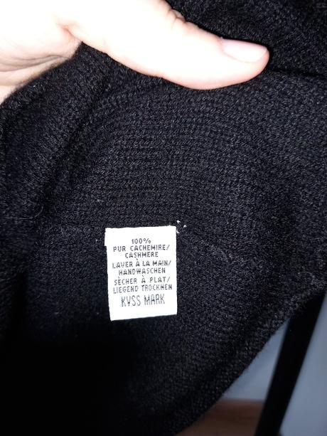 Čierny kašmírový kardigán eric bompard 36/s, s