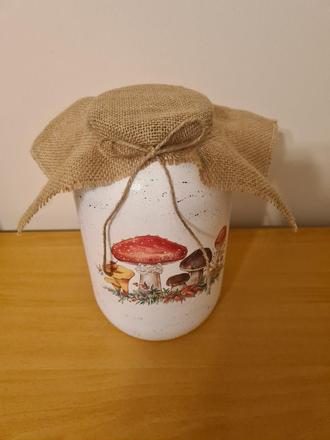 Sklenená nádoba na sušené huby, 