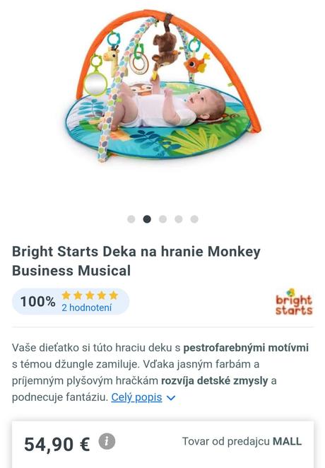 Hracia deka / podlozka bright starts pre babatka,