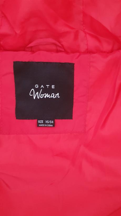 Prešívaná dlhá vetrovka, gate,xs