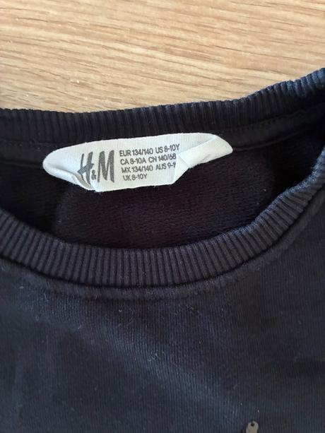 Predĺžená mikina jednorožec, h&m,134