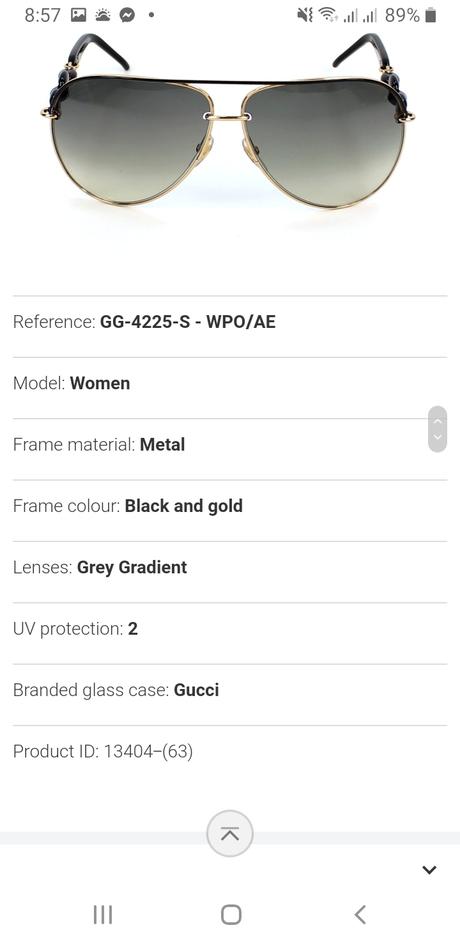 Original gucci okuliare s puzdrom, gucci