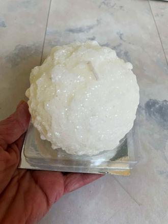 Trblietavá plastická guľa/sviečka,