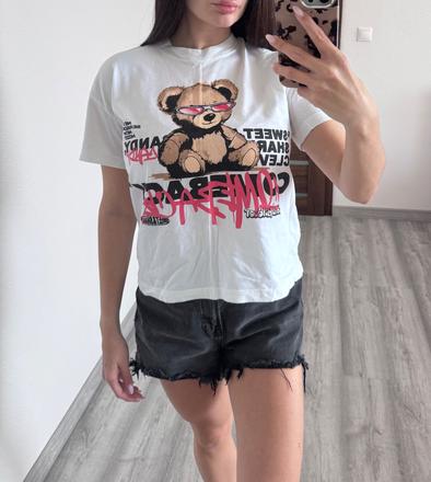 Tričko s macíkom bershka, bershka,s
