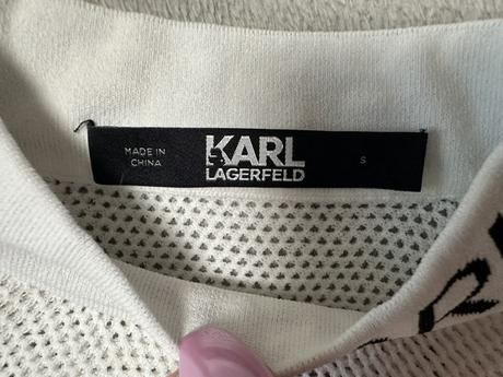 Biele úpletové tričko zn. karl lagerfeld originál, m