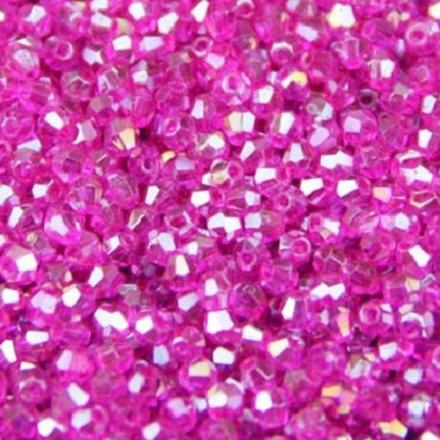 Kryštálové korálky 3 mm - ružové, 