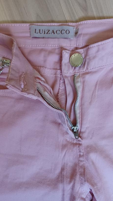 Tenké ružové nohavice, s