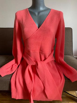 Svetové šaty s opaskom, xl