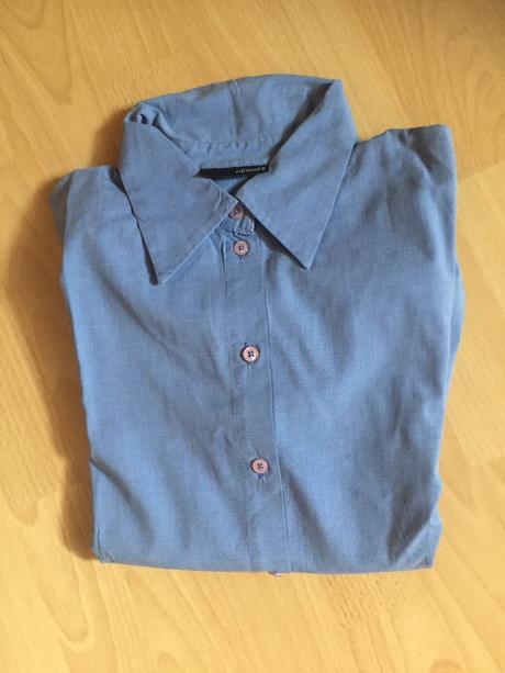 Modrá košeľa vhodná do práce, h&m,40