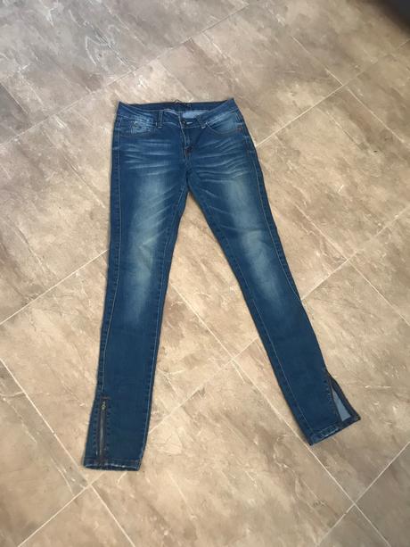 Dámske jeansy stredne vysoký pas - 36, 36