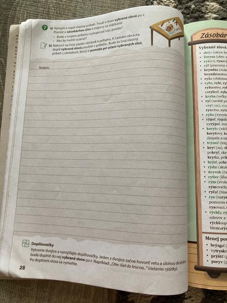 Vybrané slová v obrázkových príbehoch, 