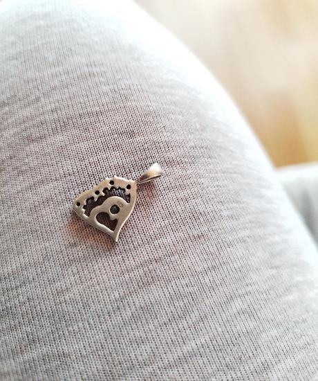 Strieborný prívesok v tvare srdca 925, 