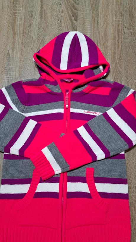 Farebný sveter s kapucňou, lewro,164