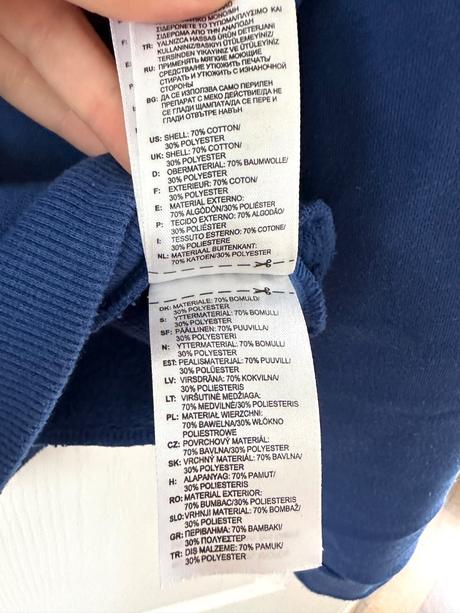 Modrá mikina adidas s červeným logom, adidas,s