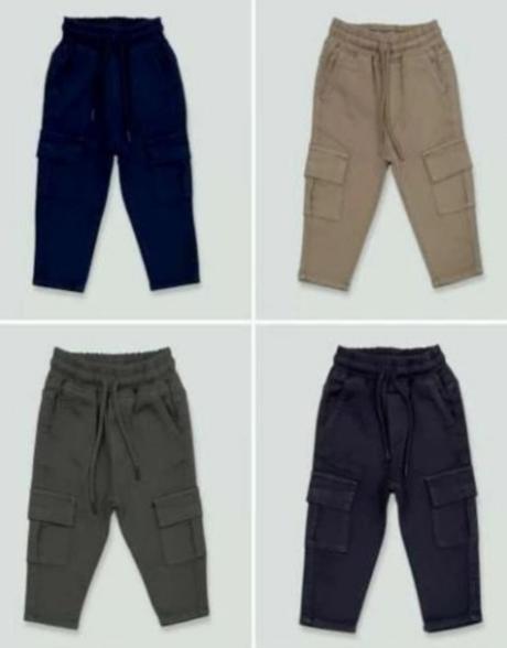 Detské bavlnené nohavice s vreckami na gumu, 92 - 140