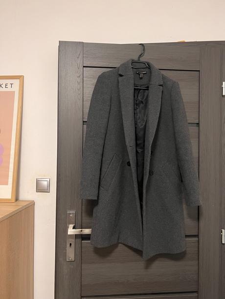 Sivý dámsky kabát, xs