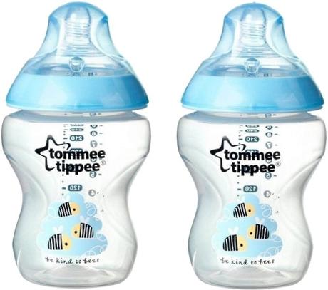 Tommee tippee kojenecká fľaša dekor modrá 0m+, 2x, tommee tippee