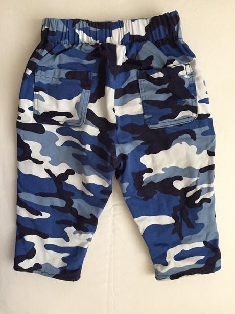 Zateplené maskáčové nohavice, 80