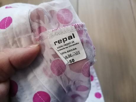 Tenký letný bodkovaný bavlnený klobúčik,, repal,<50