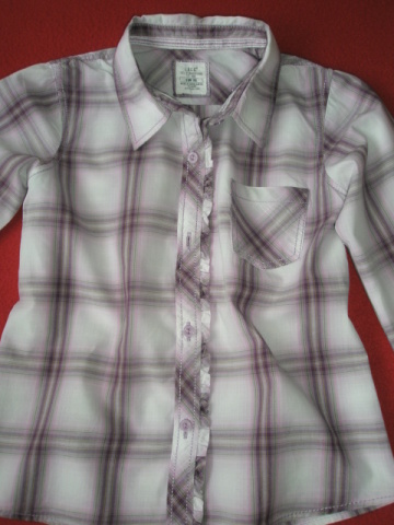 Dievčenská károvaná košeľa zn. h&m veľ. 116-122, h&m,116