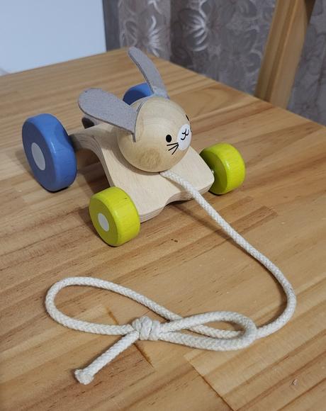 4x drevená ťahacia hračka - zvieratká, 