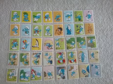 Šmolkovia nálepky panini, 