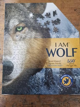 Veľké kontúrové puzzle vlk - 550 dielikov - nové, 