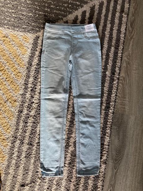Riflové leggings, h&m,140