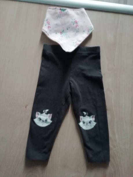 Legínky a šatka, šálik 68/74, 68