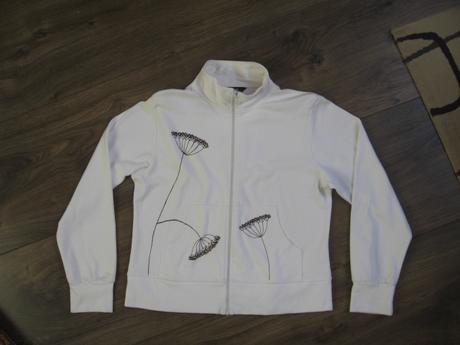 Biela dámska mikina, l