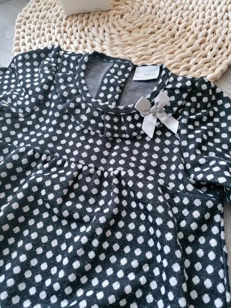 Šaty next 98 (2-3r) cierno biele, next,98