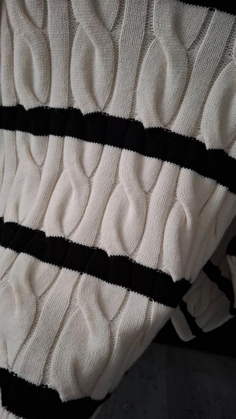 Pruhovany kremovy sveter, sinsay,m