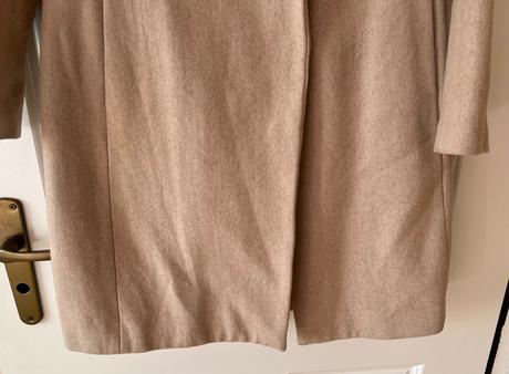 Béžový vlnený kabát, reserved, xs/34, reserved,xs