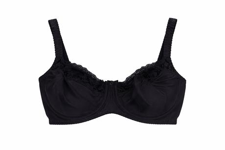 Čierna podprsenka bez push up, 75d / 75e / 80d / 80e