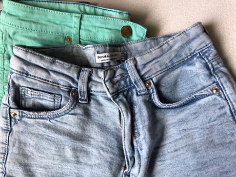 Rifľové šortky, bershka,s