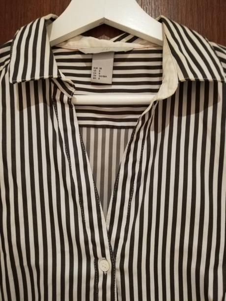 Čierno-biela prúžkovaná h&m košeľa, h&m,m