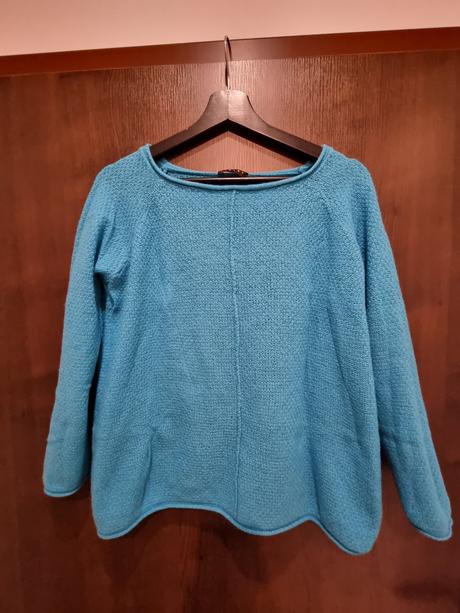 Tyrkysový sveter sisley, sisley,s