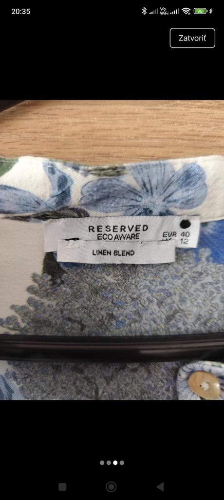 Kvetinové šaty s prímesou ľanu, reserved,40