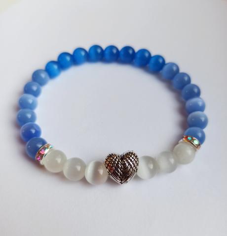 Handmade náramky -mačacie oko,aj set s náušnicami, 