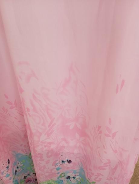 Dámske šaty xl dlhé letné ružové kvety šifón, xl