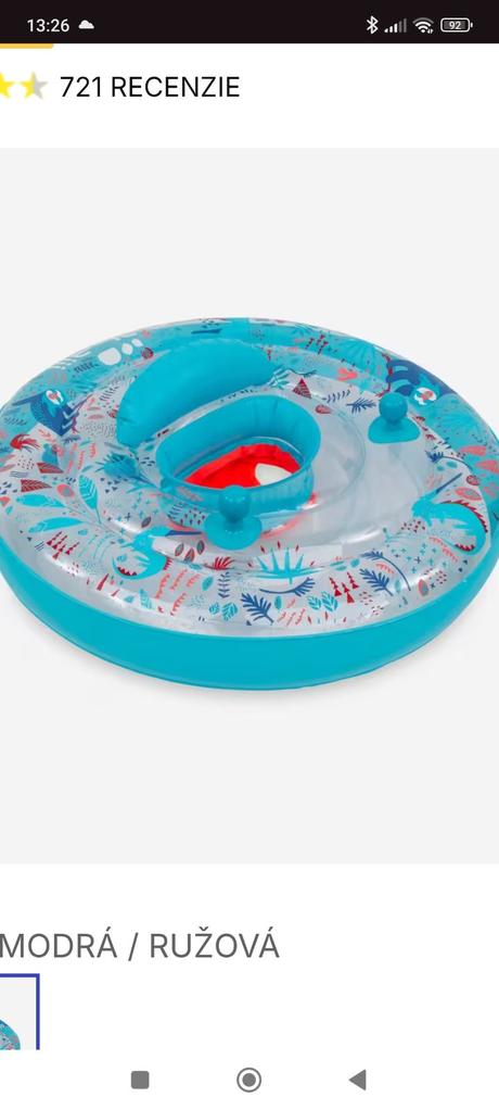 Nafukovacie koleso pre bábätká, 