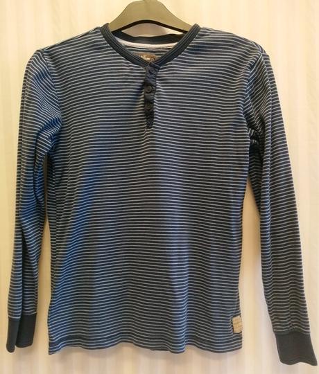 Pásikavé modré tričko, h&m, 164-170 cm, h&m,164