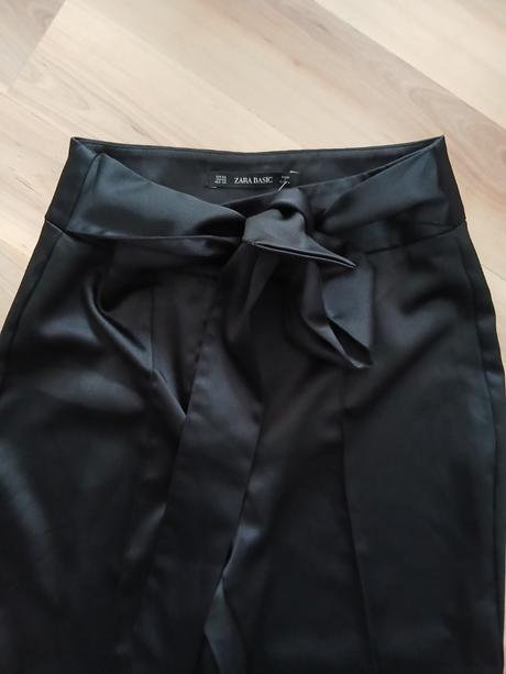 Elegantné saténové nohavice zara xs, zara,xs