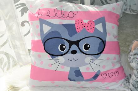 Obliečka na vankúš-mačička, 