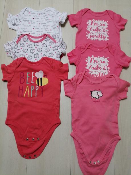 Bodicka 7 ks pre dievčatka lososove vel. 86/92, f&f,86